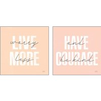 Framed 'Morning Affirmations 2 Piece Art Print Set' border=