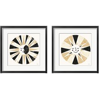 Framed 'Moonshine Black Gold Sq 2 Piece Framed Art Print Set' border=