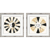 Framed 'Moonshine Black Gold Sq 2 Piece Framed Art Print Set' border=