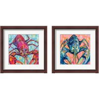 Framed 'Lilly Lobster 2 Piece Framed Art Print Set' border=