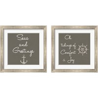 Framed 'Silver Coast Christmas 2 Piece Framed Art Print Set' border=