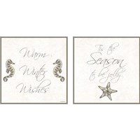 Framed 'Silver Coast Christmas 2 Piece Art Print Set' border=