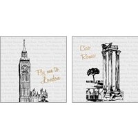 Framed 'Travel Pack 2 Piece Art Print Set' border=