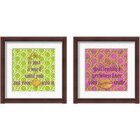 Framed 'Love and Smile 2 Piece Framed Art Print Set' border=