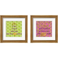 Framed 'Love and Smile 2 Piece Framed Art Print Set' border=