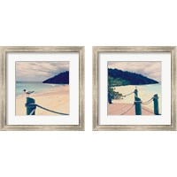 Framed 'Island Vacation 2 Piece Framed Art Print Set' border=