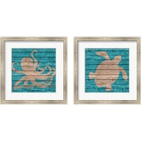 Framed 'Coastal Wonder  2 Piece Framed Art Print Set' border=