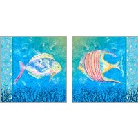 Framed 'Under the Sea 2 Piece Art Print Set' border=