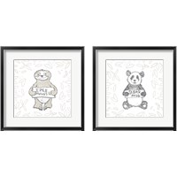 Framed 'Animal Hugs 2 Piece Framed Art Print Set' border=