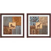 Framed 'Textures of Africa 2 Piece Framed Art Print Set' border=