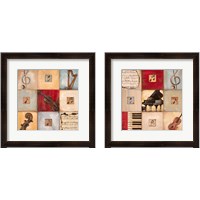 Framed 'Feel the Music 2 Piece Framed Art Print Set' border=