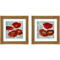 Framed 'Rouge Pavots 2 Piece Framed Art Print Set' border=