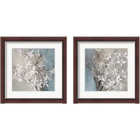 Framed 'Misty Orchids (Blue) 2 Piece Framed Art Print Set' border=