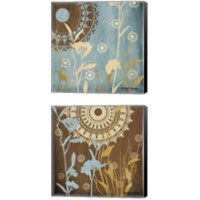 Framed 'Botanical Silhouettes 2 Piece Canvas Print Set' border=