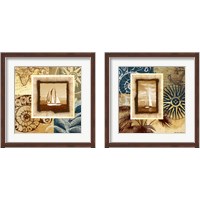 Framed 'Sailing the Seas 2 Piece Framed Art Print Set' border=