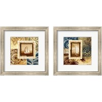 Framed 'Sailing the Seas 2 Piece Framed Art Print Set' border=