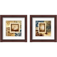 Framed 'Sailing the Seas 2 Piece Framed Art Print Set' border=