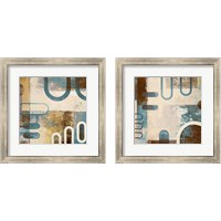 Framed 'Playing with Shapes 2 Piece Framed Art Print Set' border=