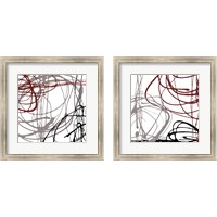 Framed 'Swirl Velocity 2 Piece Framed Art Print Set' border=