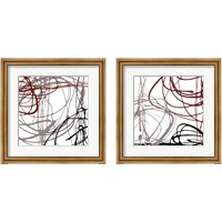 Framed 'Swirl Velocity 2 Piece Framed Art Print Set' border=