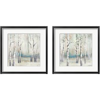 Framed 'Watercolor December Birch 2 Piece Framed Art Print Set' border=