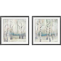 Framed 'Watercolor December Birch 2 Piece Framed Art Print Set' border=