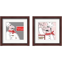 Framed 'Bon Appetit Chef 2 Piece Framed Art Print Set' border=