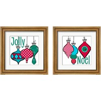 Framed 'Joyful Christmas Ornaments 2 Piece Framed Art Print Set' border=