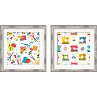 Framed 'Sew Excited 2 Piece Framed Art Print Set' border=