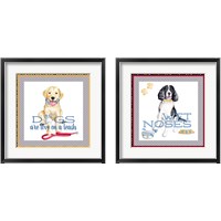 Framed 'Dogs Life 2 Piece Framed Art Print Set' border=