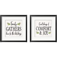 Framed 'Peaceful Christmas 2 Piece Framed Art Print Set' border=