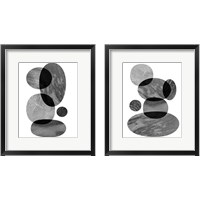 Framed 'Moving Orbs 2 Piece Framed Art Print Set' border=