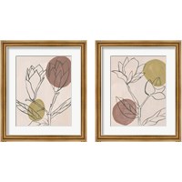 Framed 'Blush  2 Piece Framed Art Print Set' border=