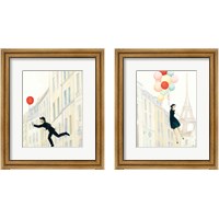 Framed 'Aloft In Paris 2 Piece Framed Art Print Set' border=