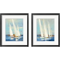 Framed 'Summer Regatta 2 Piece Framed Art Print Set' border=