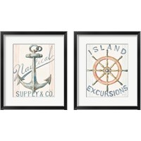Framed Floursack Nautical  2 Piece Framed Art Print Set