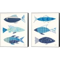 Framed 'Go With the Flow 2 Piece Canvas Print Set' border=
