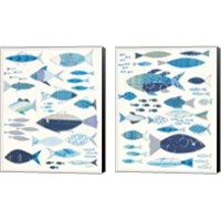 Framed 'Go With the Flow 2 Piece Canvas Print Set' border=