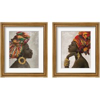 Framed 'Portrait of a Woman 2 Piece Framed Art Print Set' border=
