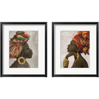 Framed 'Portrait of a Woman 2 Piece Framed Art Print Set' border=