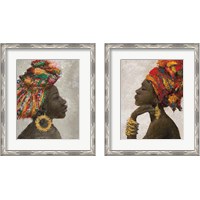 Framed 'Portrait of a Woman 2 Piece Framed Art Print Set' border=