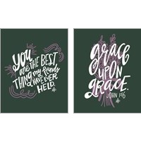 Framed 'Grace Upon Grace 2 Piece Art Print Set' border=