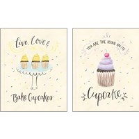 Framed 'Sweet Life  2 Piece Art Print Set' border=