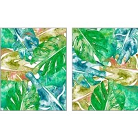 Framed 'Bed of Leaves 2 Piece Art Print Set' border=