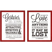 Framed 'To Love 2 Piece Art Print Set' border=