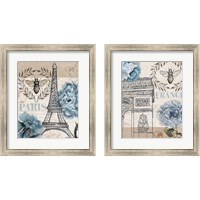 Framed 'Paris Bee 2 Piece Framed Art Print Set' border=