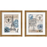 Framed 'Paris Bee 2 Piece Framed Art Print Set' border=
