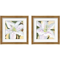 Framed 'White Lily 2 Piece Framed Art Print Set' border=