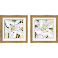 Framed 'White Lily 2 Piece Framed Art Print Set' border=