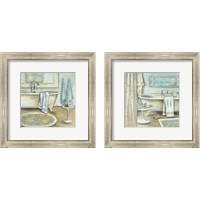 Framed 'Soft Bath 2 Piece Framed Art Print Set' border=